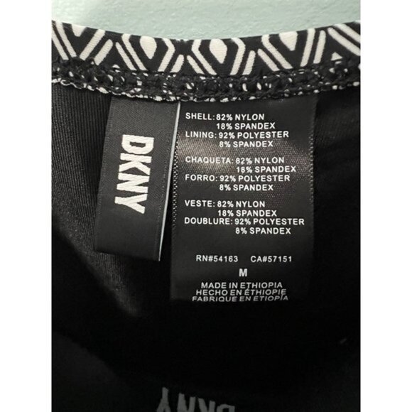 DKNY Black and White One Piece Swim Suit Size Medium - Picture 5 of 5